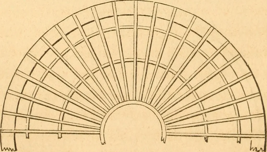 An illustration from The American house carpenter: a treatise upon architecture, cornices and mouldings, framing, doors, windows and stairs. Together with the most important principles of practical geometry, 1852, leaf 187