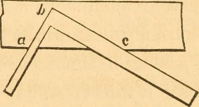 An illustration from The American house carpenter: a treatise upon architecture, cornices and mouldings, framing, doors, windows and stairs. Together with the most important principles of practical geometry, 1852, leaf 223