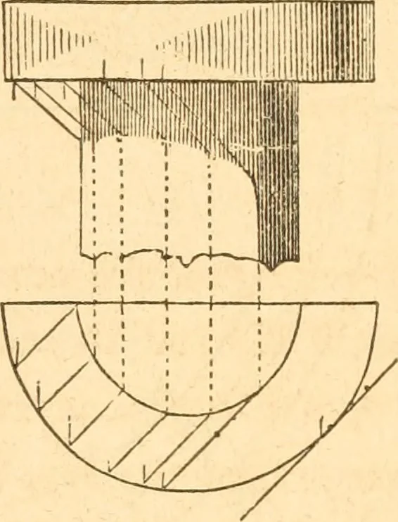 An illustration from The American house carpenter: a treatise upon architecture, cornices and mouldings, framing, doors, windows and stairs. Together with the most important principles of practical geometry, 1852, leaf 284