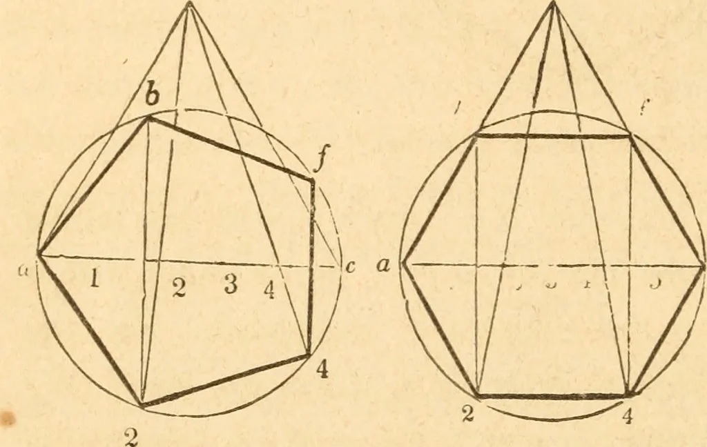 An illustration from The American house carpenter: a treatise upon architecture, cornices and mouldings, framing, doors, windows and stairs. Together with the most important principles of practical geometry, 1852, leaf 47