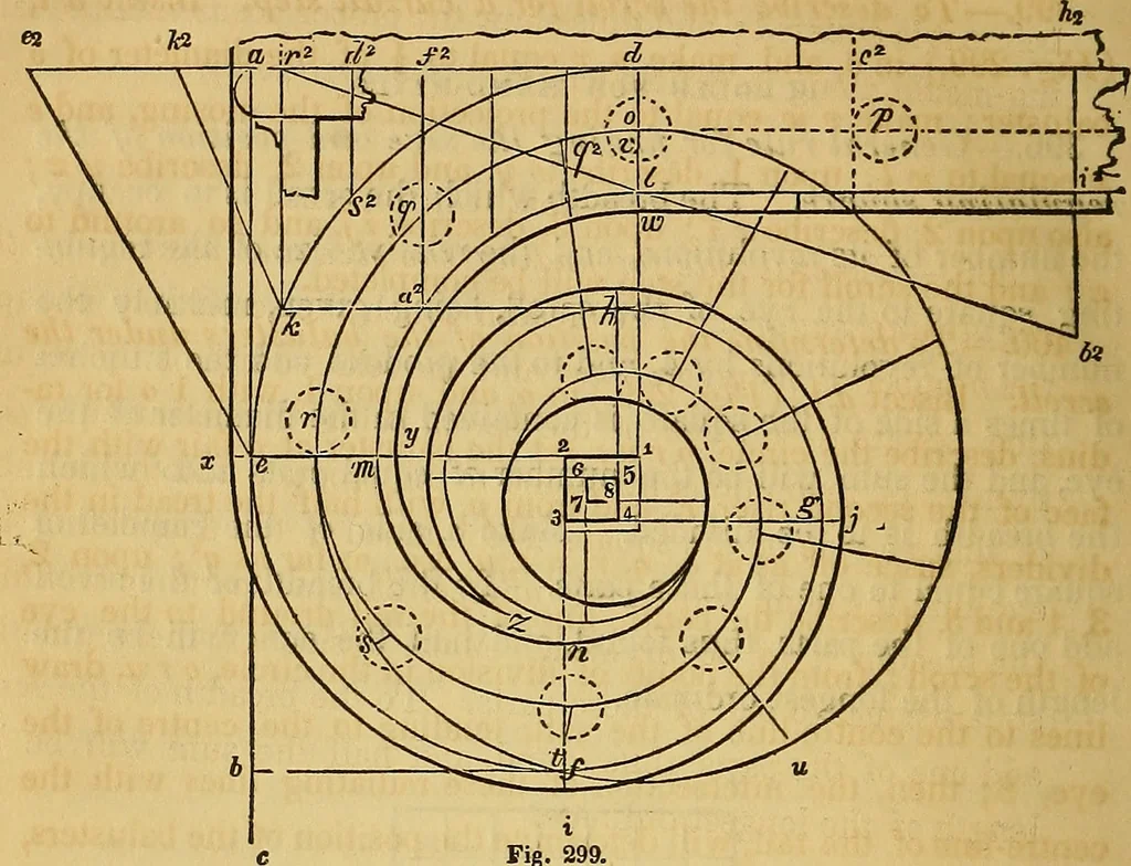 An illustration from The American house carpenter:, 1844, leaf 265