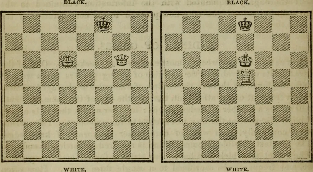 An illustration from The American Hoyle, or, Gentleman's hand-book of games: containing all the games played in the United States, with rules, descriptions, and technicalities, adapted to the American methods of playing, 1864, leaf 283