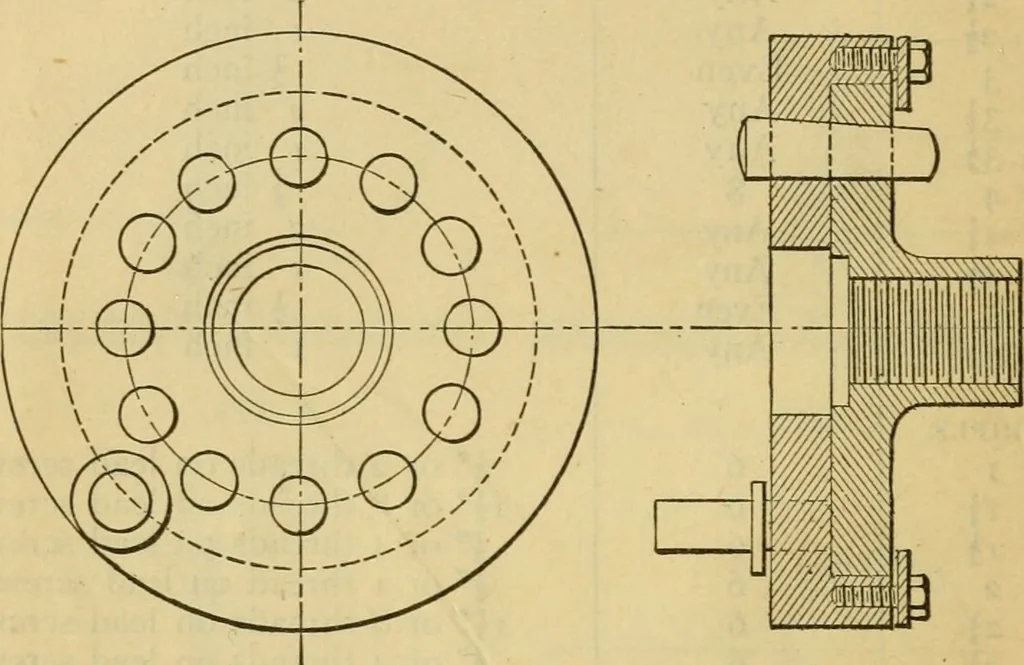 An illustration from American machinists' handbook and dictionary of shop terms : a reference book of machine shop and drawing room data, methods and definitions, 1914, leaf 37