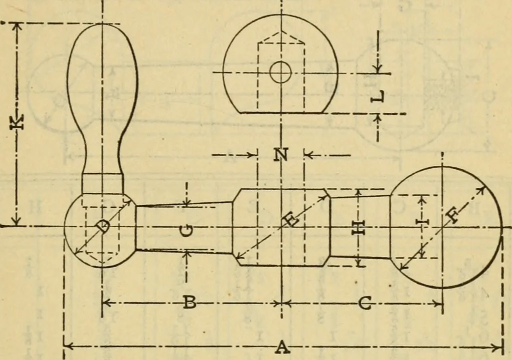 An illustration from American machinists' handbook and dictionary of shop terms : a reference book of machine shop and drawing room data, methods and definitions, 1914, leaf 404