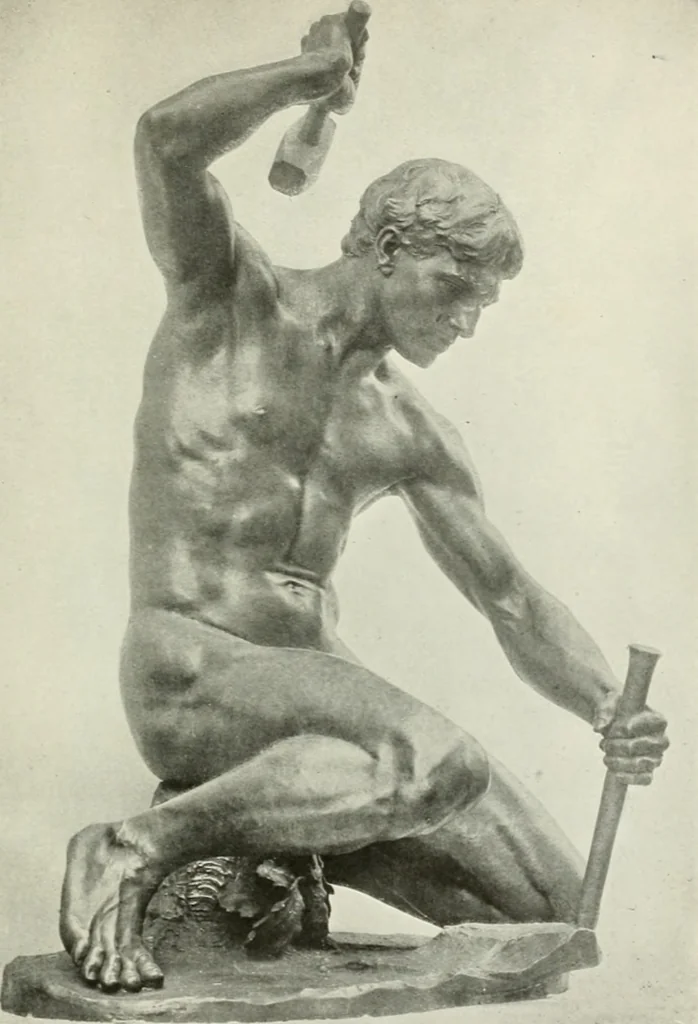 An illustration from American masters of sculpture : being brief appreciations of some American sculptors, and of some phases of sculpture in America, 1913, leaf 144