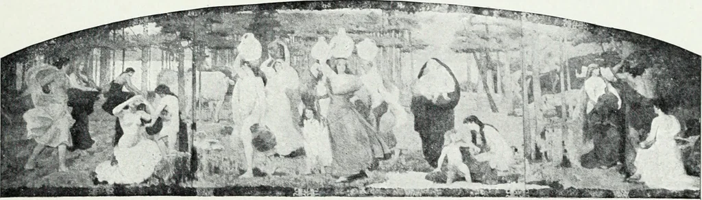 An illustration from American mural painting : a study of the important decorations by distinguished artists in the United States, 1902, leaf 106