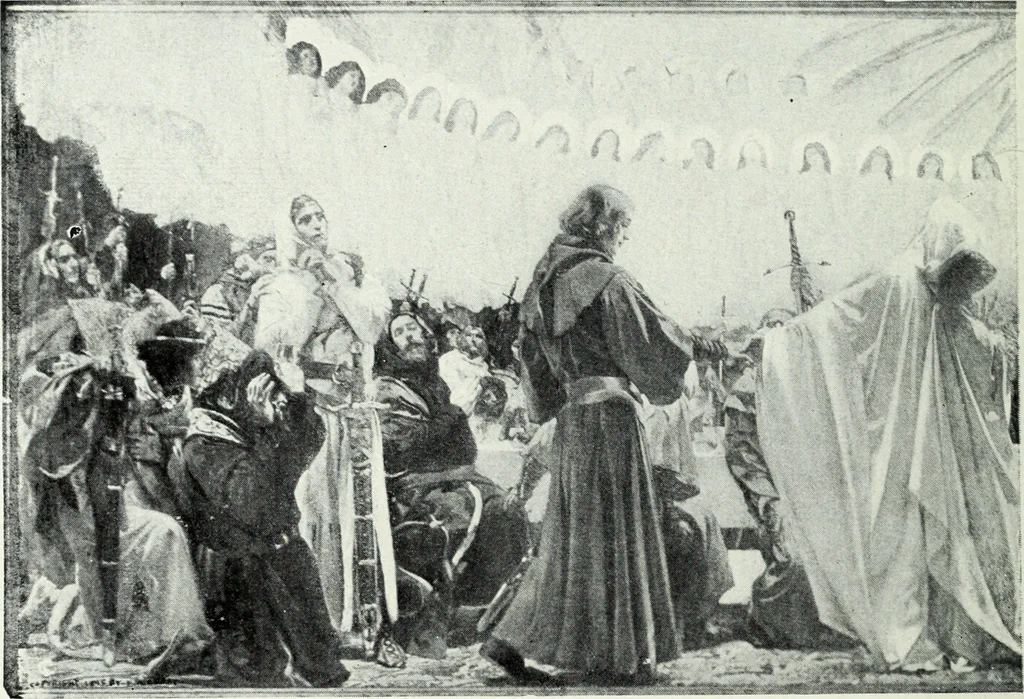 An illustration from American mural painting : a study of the important decorations by distinguished artists in the United States, 1902, leaf 135
