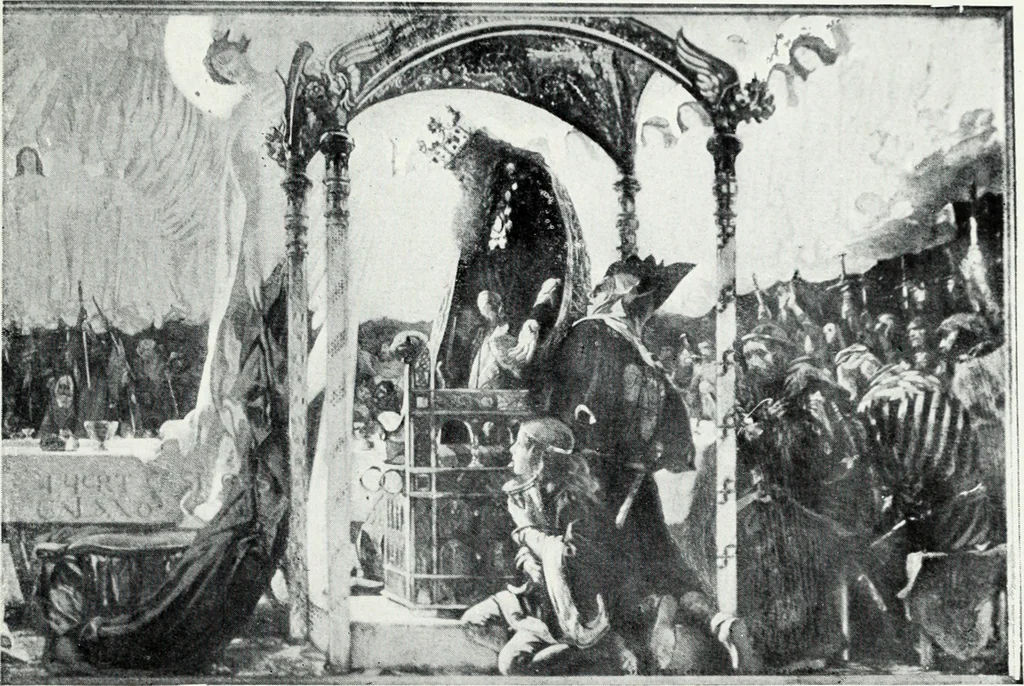 An illustration from American mural painting : a study of the important decorations by distinguished artists in the United States, 1902, leaf 136