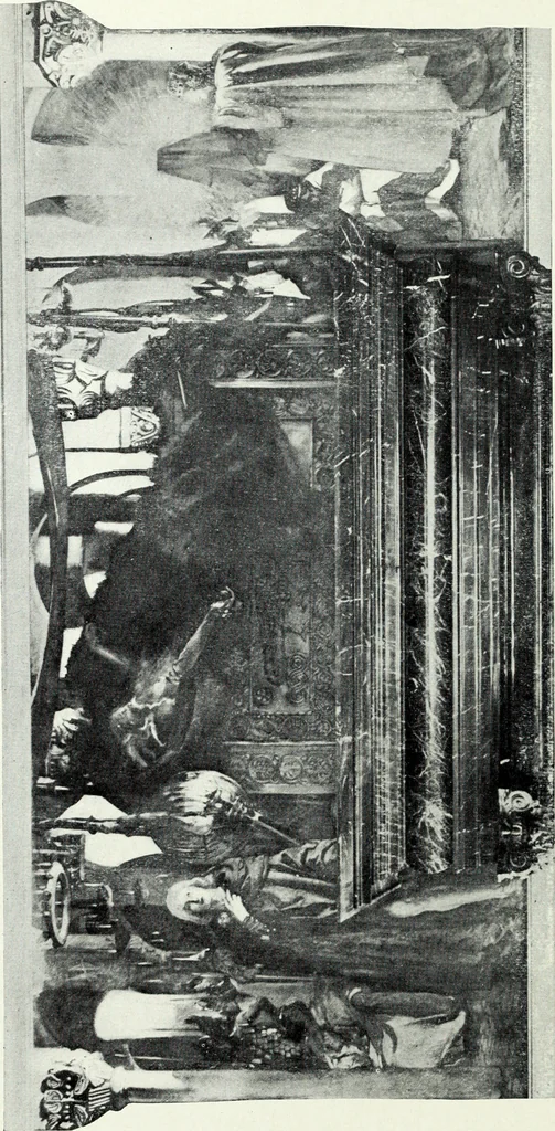 An illustration from American mural painting : a study of the important decorations by distinguished artists in the United States, 1902, leaf 141