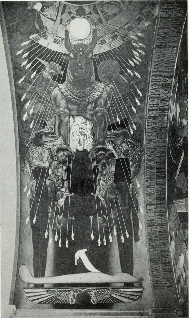 An illustration from American mural painting : a study of the important decorations by distinguished artists in the United States, 1902, leaf 148