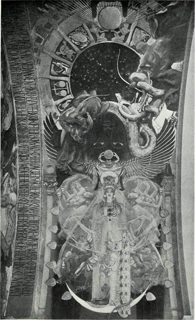 An illustration from American mural painting : a study of the important decorations by distinguished artists in the United States, 1902, leaf 152