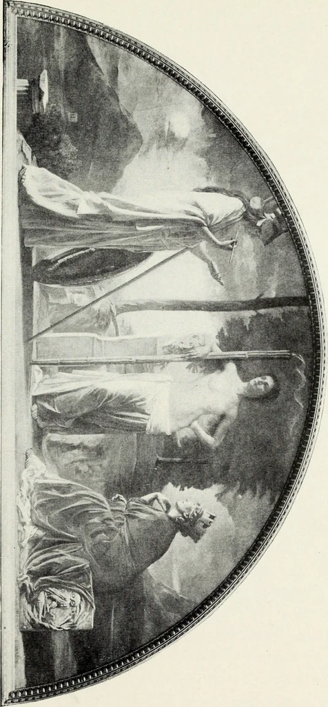 An illustration from American mural painting : a study of the important decorations by distinguished artists in the United States, 1902, leaf 174