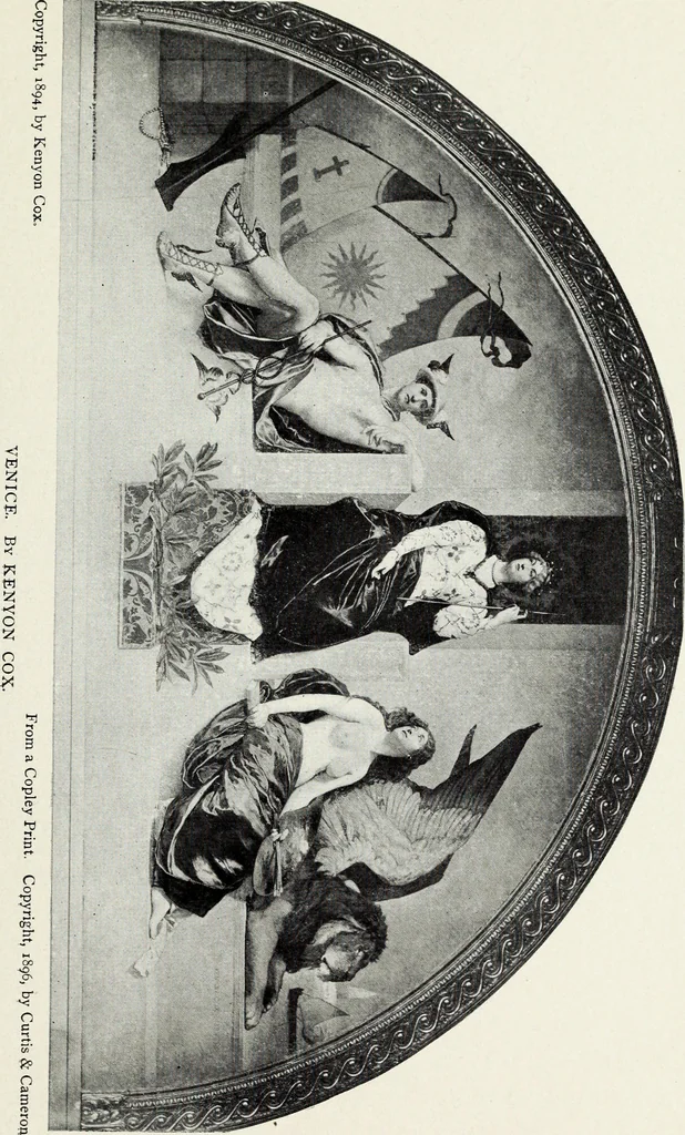 An illustration from American mural painting : a study of the important decorations by distinguished artists in the United States, 1902, leaf 182