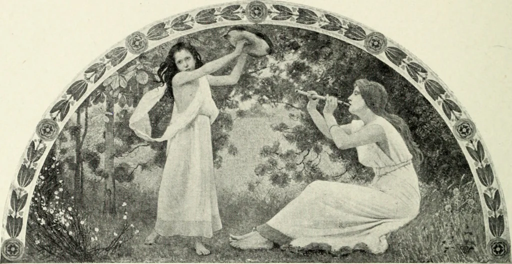 An illustration from American mural painting : a study of the important decorations by distinguished artists in the United States, 1902, leaf 193