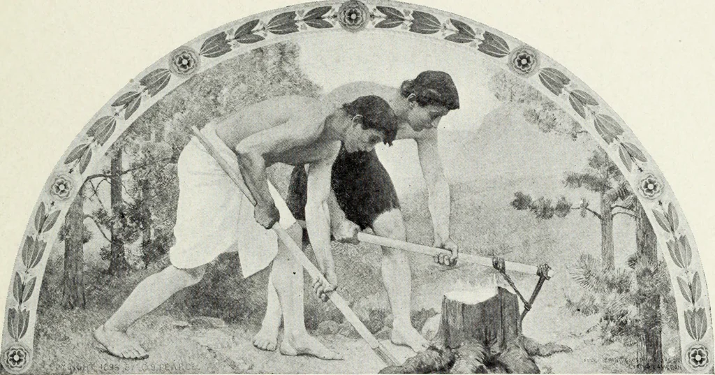 An illustration from American mural painting : a study of the important decorations by distinguished artists in the United States, 1902, leaf 194
