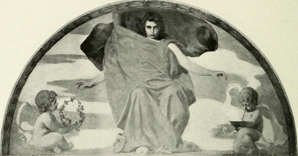 An illustration from American mural painting : a study of the important decorations by distinguished artists in the United States, 1902, leaf 197