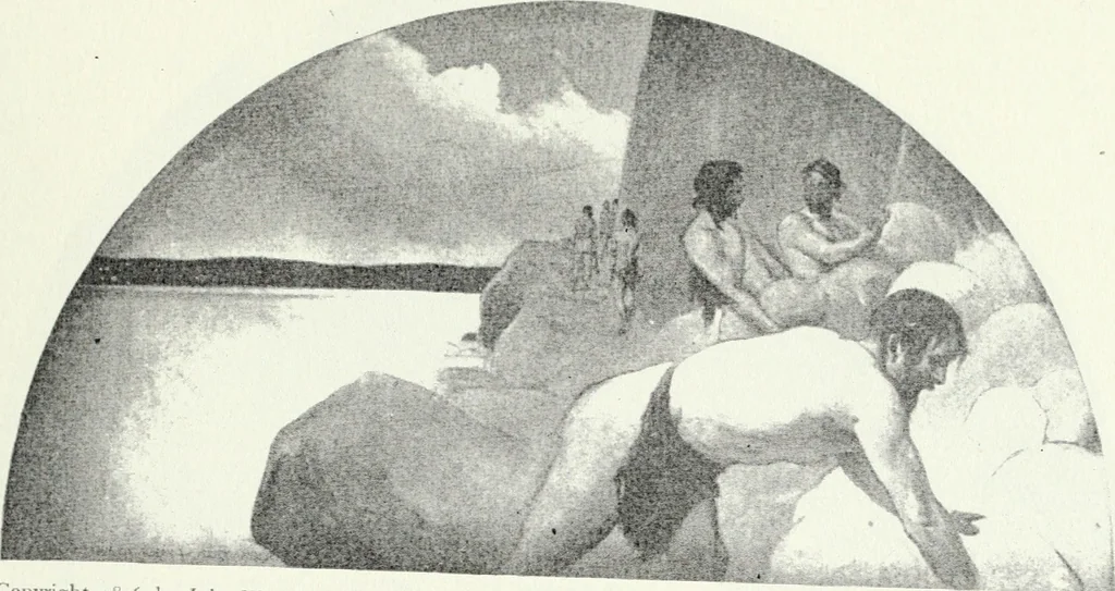An illustration from American mural painting : a study of the important decorations by distinguished artists in the United States, 1902, leaf 204