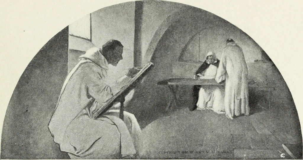 An illustration from American mural painting : a study of the important decorations by distinguished artists in the United States, 1902, leaf 206