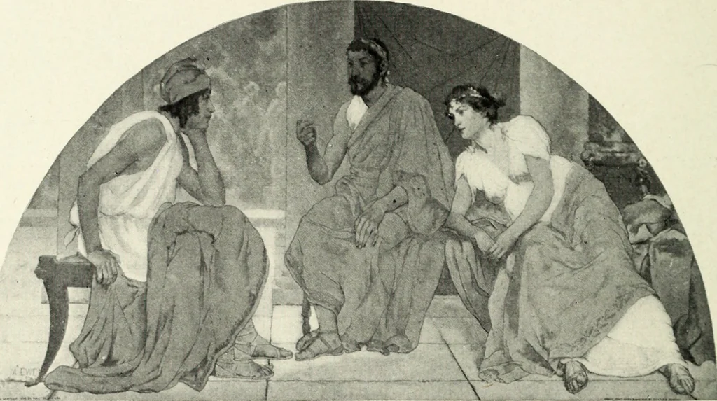 An illustration from American mural painting : a study of the important decorations by distinguished artists in the United States, 1902, leaf 207