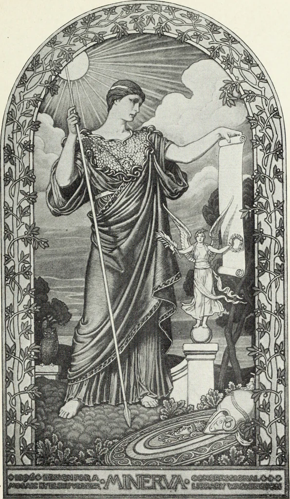 An illustration from American mural painting : a study of the important decorations by distinguished artists in the United States, 1902, leaf 212