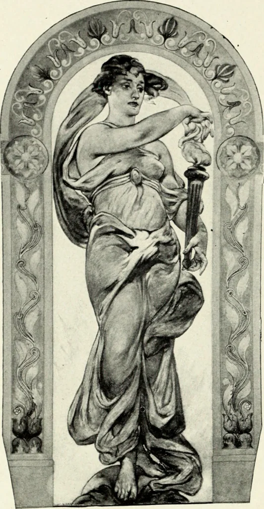 An illustration from American mural painting : a study of the important decorations by distinguished artists in the United States, 1902, leaf 223