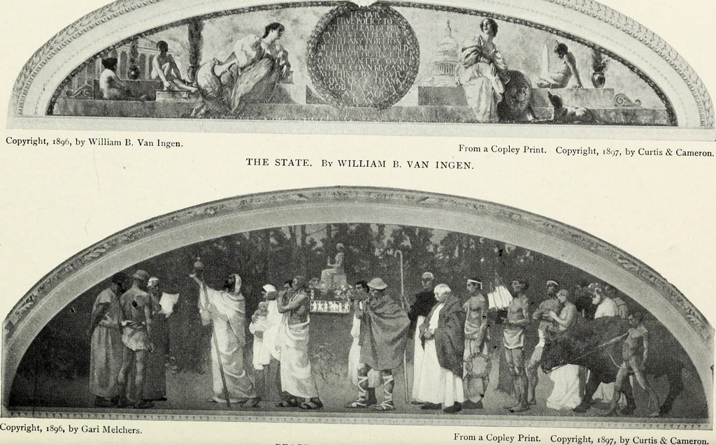 An illustration from American mural painting : a study of the important decorations by distinguished artists in the United States, 1902, leaf 230