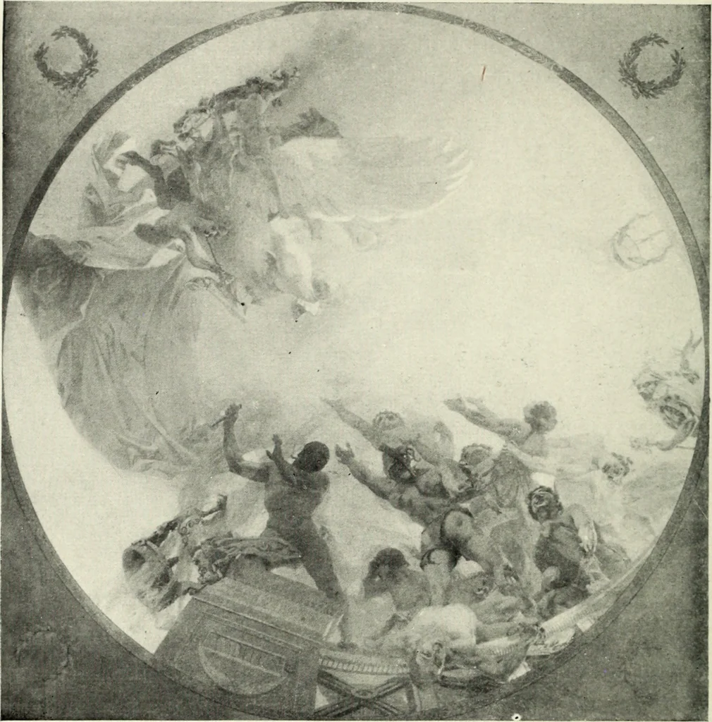 An illustration from American mural painting : a study of the important decorations by distinguished artists in the United States, 1902, leaf 235