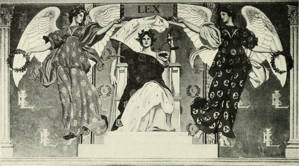 An illustration from American mural painting : a study of the important decorations by distinguished artists in the United States, 1902, leaf 239