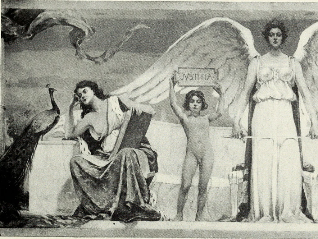 An illustration from American mural painting : a study of the important decorations by distinguished artists in the United States, 1902, leaf 242
