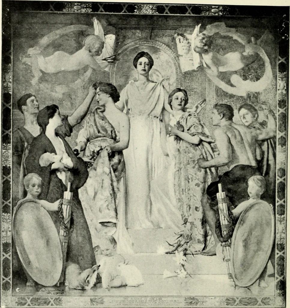 An illustration from American mural painting : a study of the important decorations by distinguished artists in the United States, 1902, leaf 249