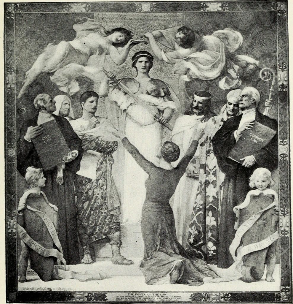 An illustration from American mural painting : a study of the important decorations by distinguished artists in the United States, 1902, leaf 250