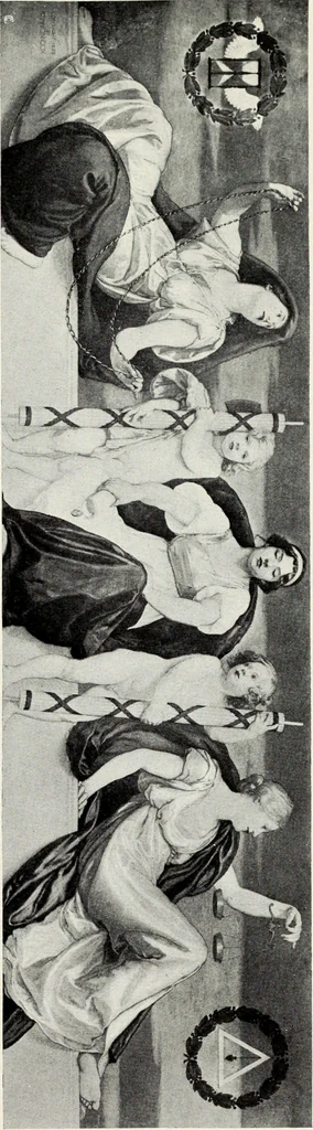 An illustration from American mural painting : a study of the important decorations by distinguished artists in the United States, 1902, leaf 254