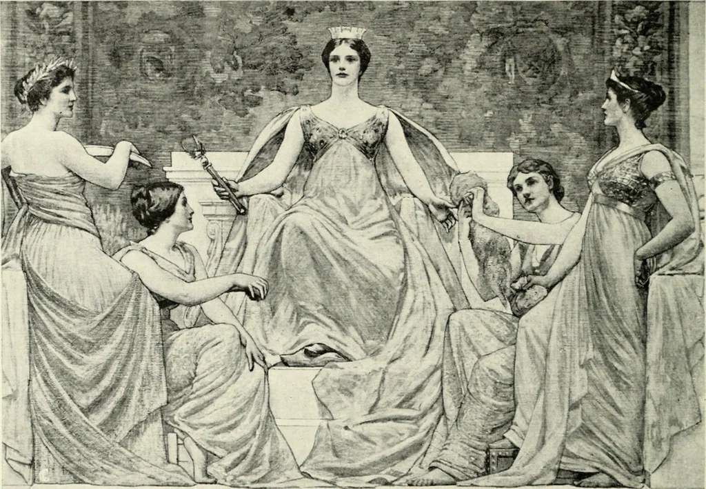 An illustration from American mural painting : a study of the important decorations by distinguished artists in the United States, 1902, leaf 267