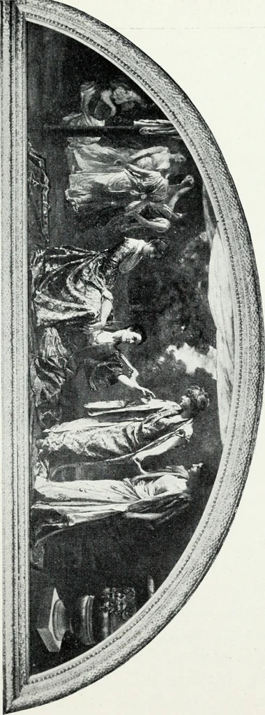 An illustration from American mural painting : a study of the important decorations by distinguished artists in the United States, 1902, leaf 42