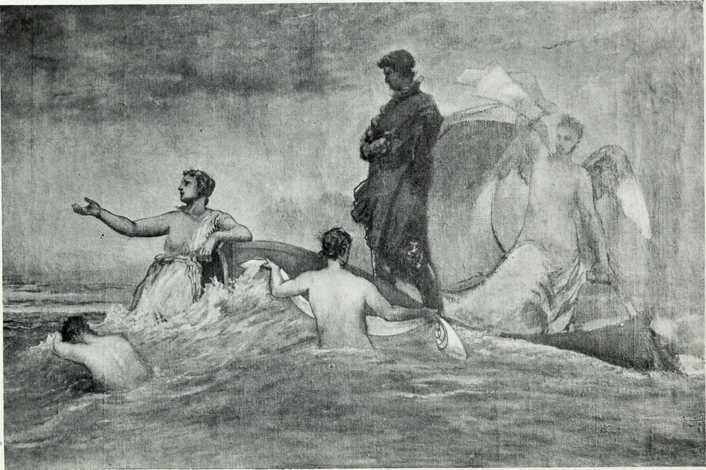 An illustration from American mural painting : a study of the important decorations by distinguished artists in the United States, 1902, leaf 64