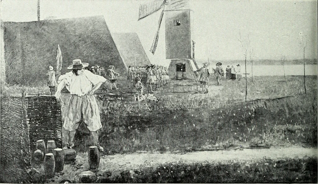An illustration from American mural painting : a study of the important decorations by distinguished artists in the United States, 1902, leaf 75
