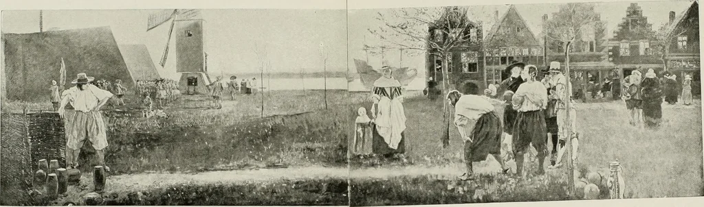 An illustration from American mural painting : a study of the important decorations by distinguished artists in the United States, 1902, leaf 77