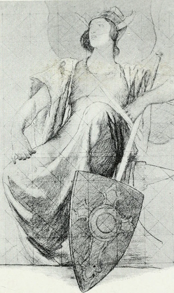 An illustration from American mural painting : a study of the important decorations by distinguished artists in the United States, 1902, leaf 90