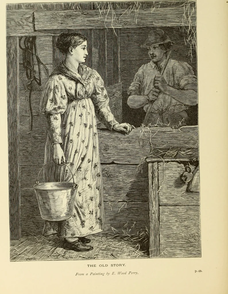 An illustration from American painters : with one hundred and four examples of their work engraved on wood, 1881, leaf 133