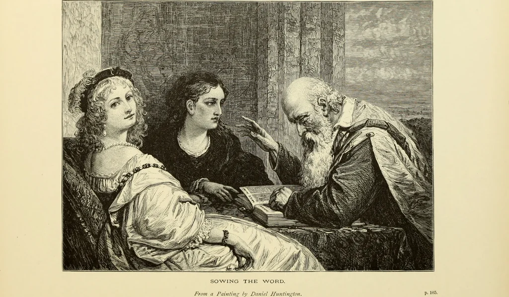 An illustration from American painters : with one hundred and four examples of their work engraved on wood, 1881, leaf 205