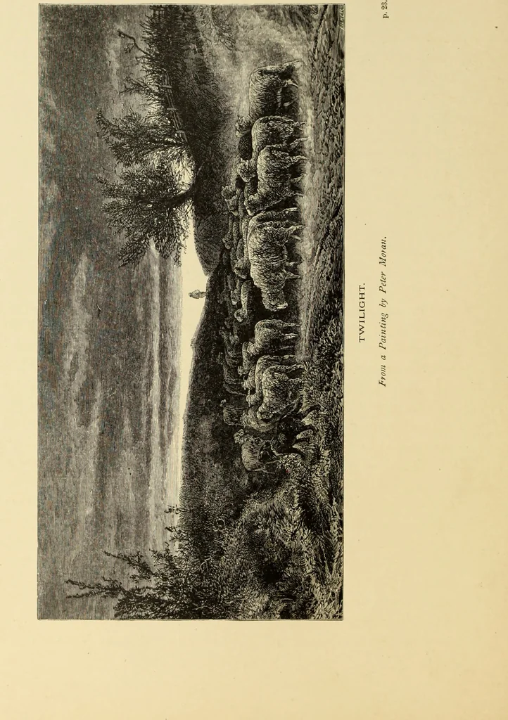 An illustration from American painters : with one hundred and four examples of their work engraved on wood, 1881, leaf 45