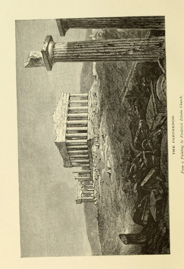 An illustration from American painters : with one hundred and four examples of their work engraved on wood, 1881, leaf 7