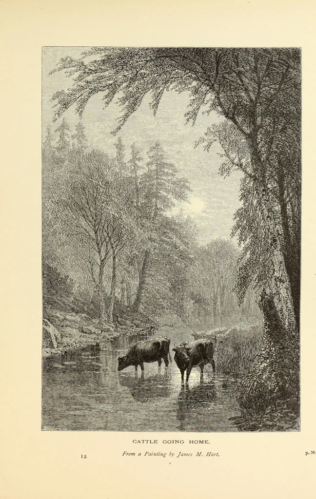 An illustration from American painters : with one hundred and four examples of their work engraved on wood, 1881, leaf 98