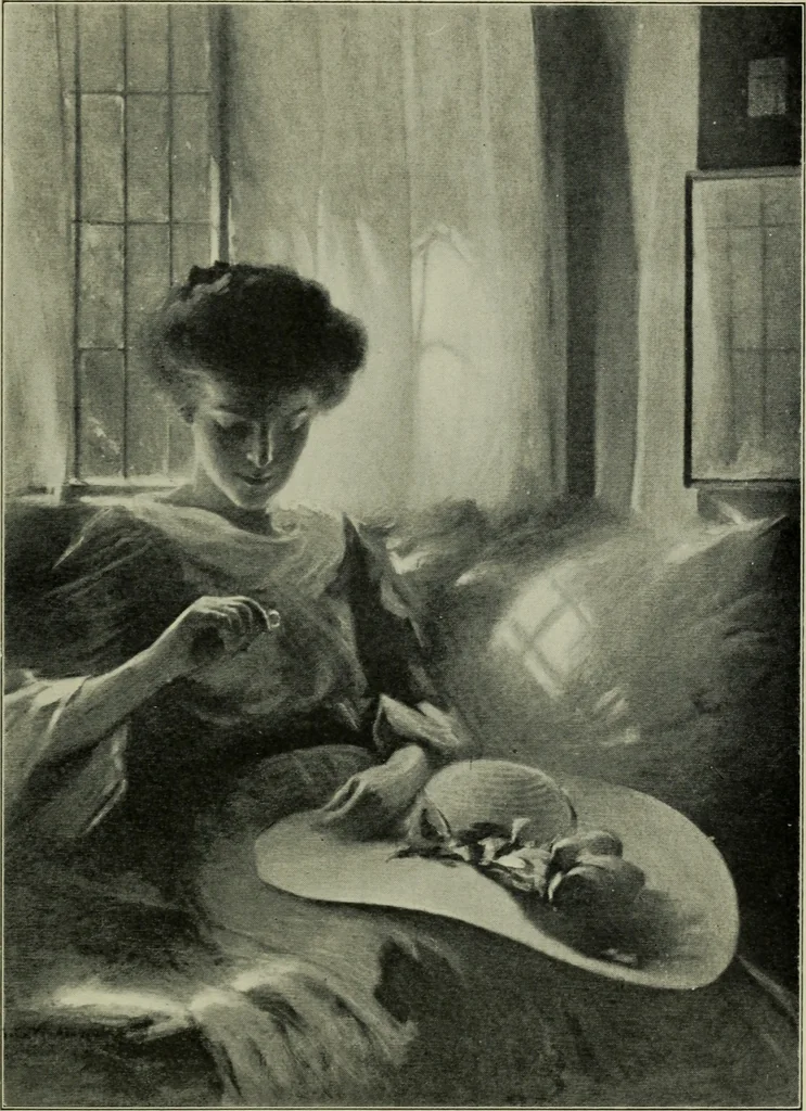 An illustration from American painting and its tradition, as represented by Inness, Wyant, Martin, Homer, La Farge, Wistler, Chase, Alexander, Sargent, 1919, leaf 284