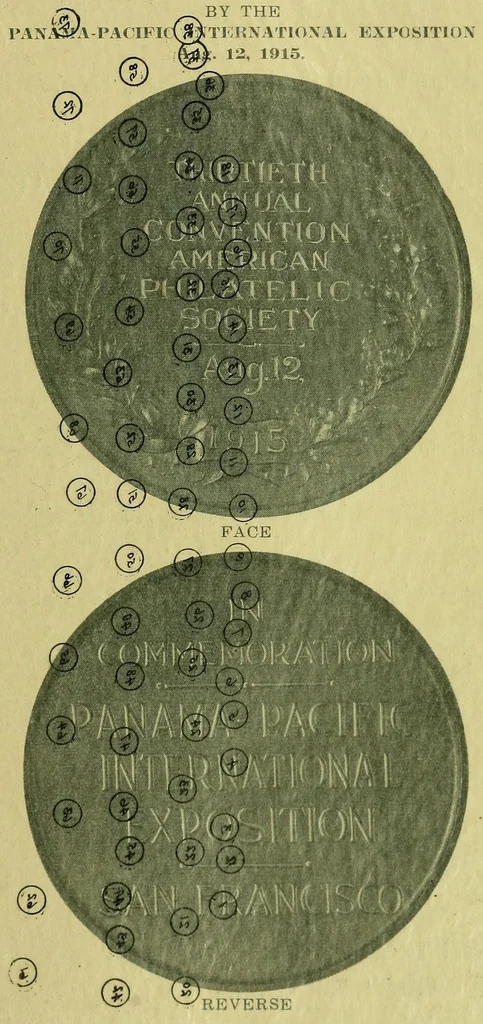 An illustration from The American philatelist, 1887, leaf 69