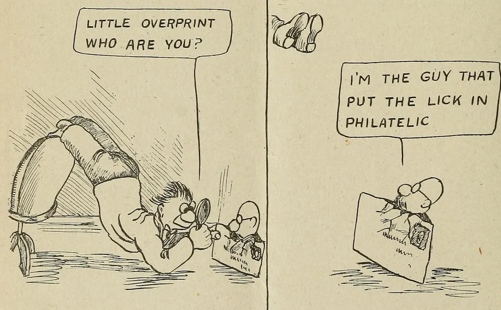 An illustration from The American philatelist, 1887, leaf 228