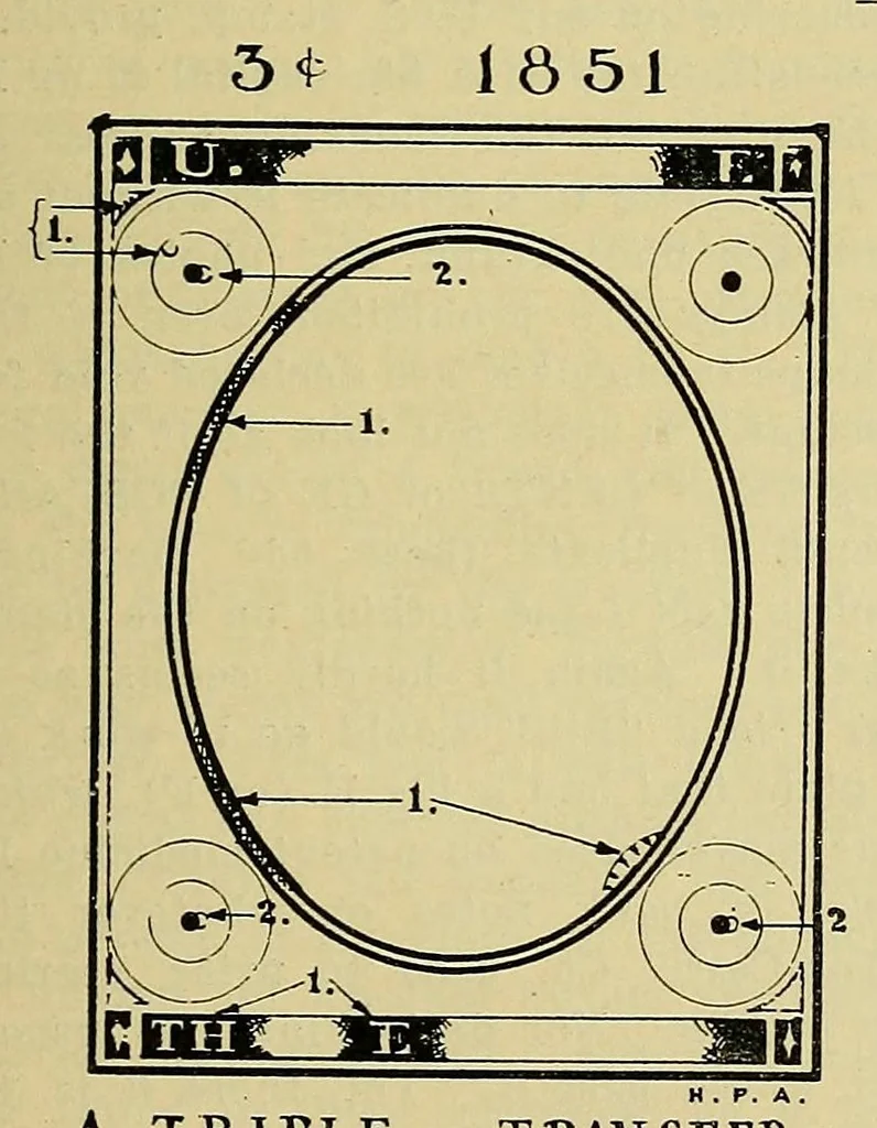 An illustration from The American philatelist, 1887, leaf 159