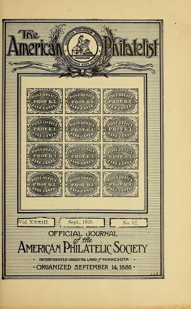 An illustration from The American philatelist, 1887, leaf 445