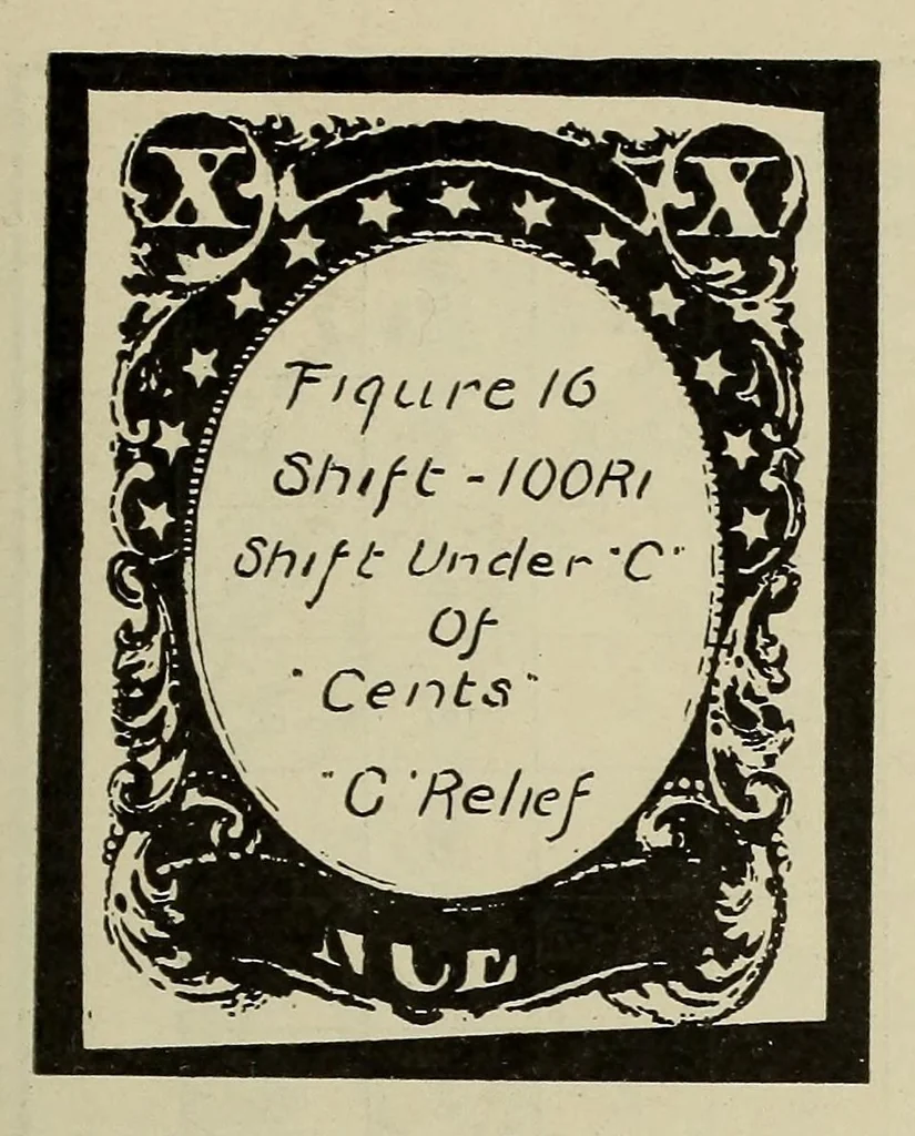 An illustration from The American philatelist, 1887, leaf 181