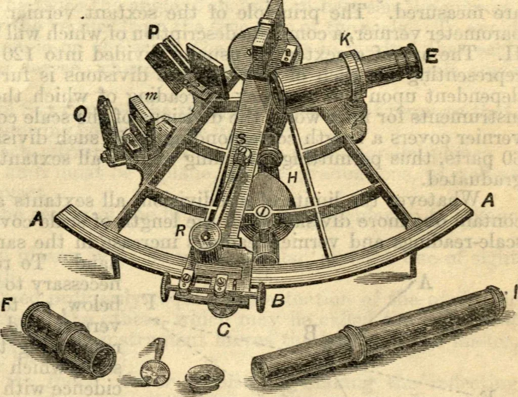 An illustration from American practical navigator: an epitome of navigation and nautical astronomy, 1914, leaf 98